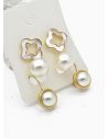 SET DE ARETES X 3 CRISTALES SURTIDO/ACERO INOXIDABLE