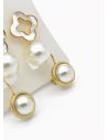 SET DE ARETES X 3 CRISTALES SURTIDO/ACERO INOXIDABLE