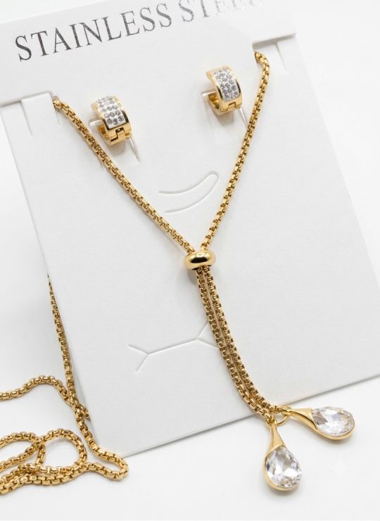 SET DE COLLAR, DIJE EN ACERO INOXIDABLE 316L