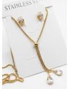 SET DE COLLAR, DIJE EN ACERO INOXIDABLE 316L