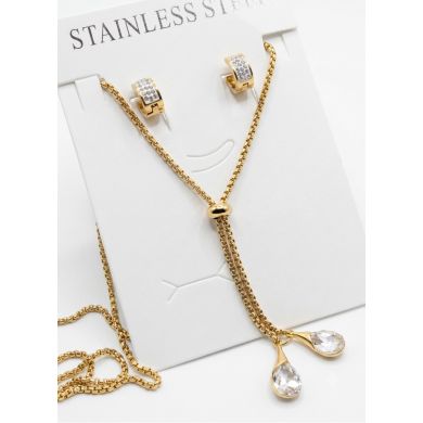 SET DE COLLAR, DIJE EN ACERO INOXIDABLE 316L