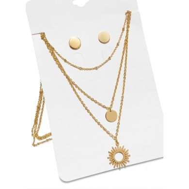 SET DE COLLAR, DIJE EN ACERO INOXIDABLE 316L