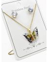 SET DE COLLAR, DIJE Y ARETES EN ACERO INOXIDABLE 316L