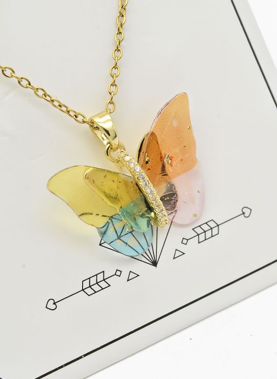 SET DE COLLAR, DIJE Y ARETES EN ACERO INOXIDABLE 316L