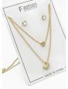 SET DE COLLAR Y DIJE EN RODIO CON MICROCIRCIONES / GARANTIA