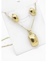 SET DE COLLAR Y DIJE EN RODIO CON MICROCIRCIONES / GARANTIA