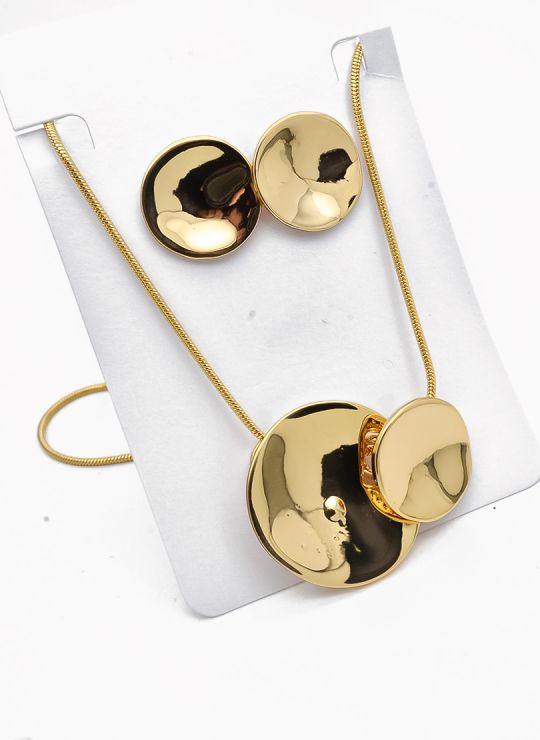 SET DE COLLAR Y DIJE EN RODIO CON MICROCIRCIONES / GARANTIA
