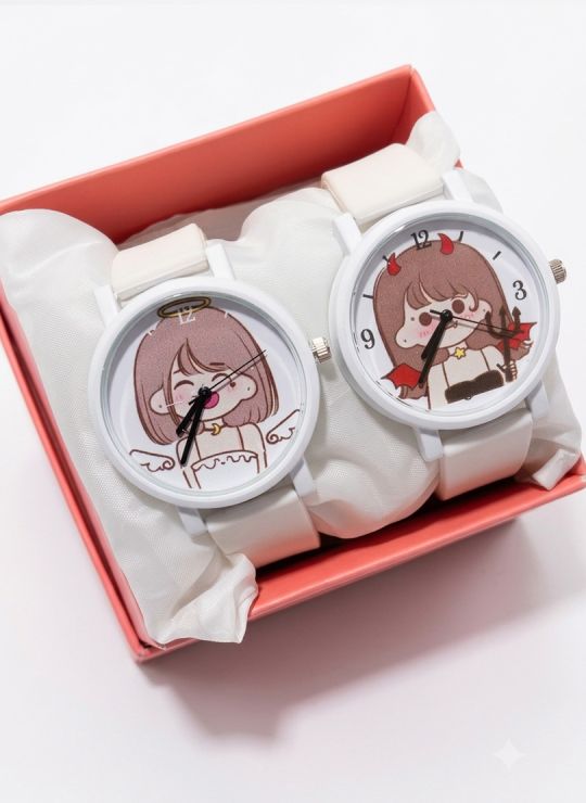 SET DE RELOJ SILICONA PARA AMIGAS CON ESTUCHE Y COJIN DISEÑOS EXCLUSIVOS