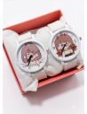 SET DE RELOJ SILICONA PARA AMIGAS CON ESTUCHE Y COJIN DISEÑOS EXCLUSIVOS