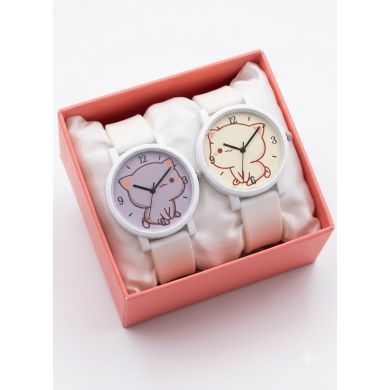 SET DE RELOJ SILICONA PARA AMIGAS CON ESTUCHE Y COJIN DISEÑOS EXCLUSIVOS