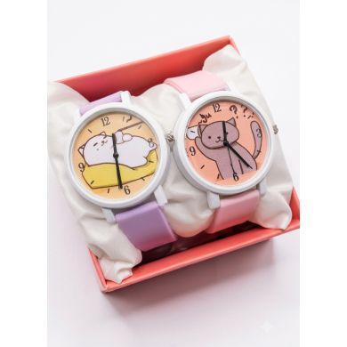 SET DE RELOJ SILICONA PARA AMIGAS CON ESTUCHE Y COJIN DISEÑOS EXCLUSIVOS