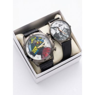 SET DE RELOJ EN CUERO PARA PAREJAS CON ESTUCHE Y COJIN DISEÑOS EXCLUSIVOS