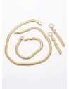 SET DE COLLAR , PULSERA Y DIJES EN RODIO CON MICROCIRCIONES / GARANTIA