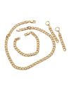 SET DE COLLAR , PULSERA Y DIJES EN RODIO CON MICROCIRCIONES / GARANTIA