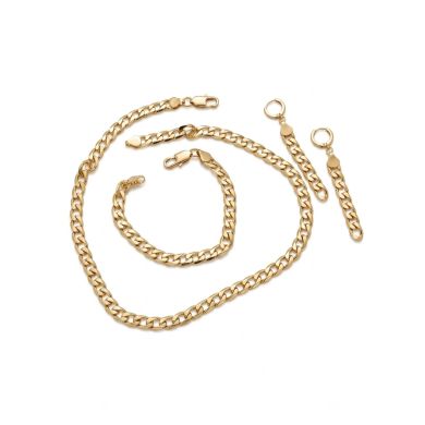 SET DE COLLAR , PULSERA Y DIJES EN RODIO CON MICROCIRCIONES / GARANTIA