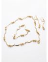 SET DE COLLAR , PULSERA Y DIJES EN RODIO CON MICROCIRCIONES / GARANTIA