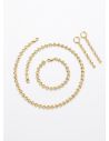 SET DE COLLAR , PULSERA Y DIJES EN RODIO CON MICROCIRCIONES / GARANTIA