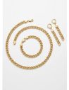 SET DE COLLAR , PULSERA Y DIJES EN RODIO CON MICROCIRCIONES / GARANTIA