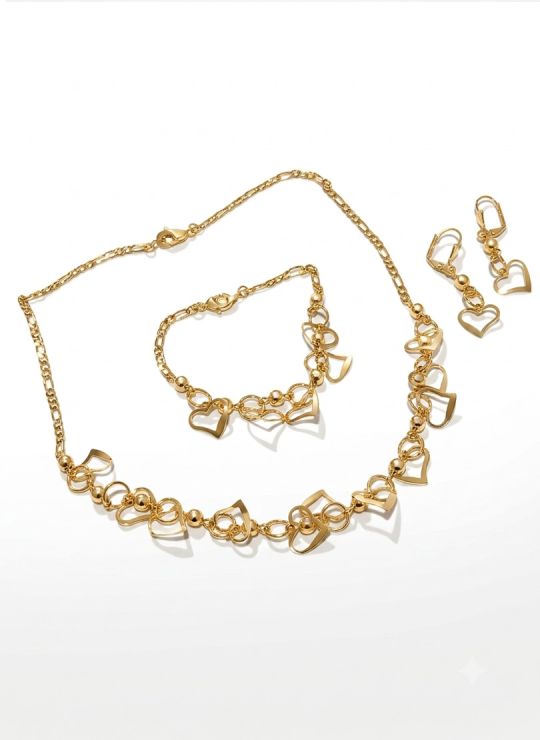SET DE COLLAR , PULSERA Y DIJES EN RODIO CON MICROCIRCIONES / GARANTIA