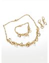 SET DE COLLAR , PULSERA Y DIJES EN RODIO CON MICROCIRCIONES / GARANTIA