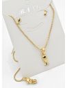 SET DE COLLAR Y DIJE EN RODIO CON MICROCIRCIONES
