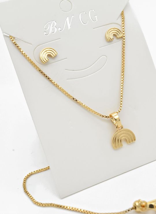 SET DE COLLAR Y DIJE EN RODIO CON MICROCIRCIONES