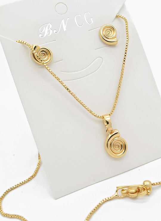SET DE COLLAR Y DIJE EN RODIO CON MICROCIRCIONES