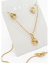 SET DE COLLAR Y DIJE EN RODIO CON MICROCIRCIONES
