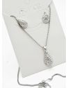 SET DE COLLAR Y DIJE EN RODIO CON MICROCIRCIONES