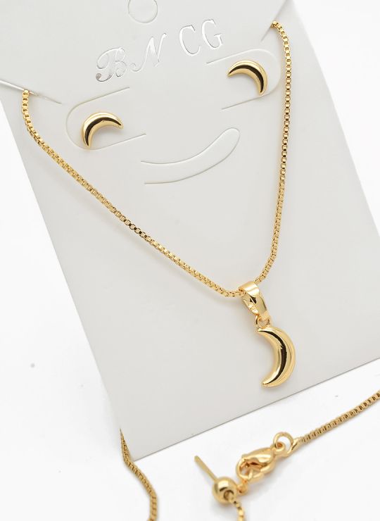SET DE COLLAR Y DIJE EN RODIO CON MICROCIRCIONES