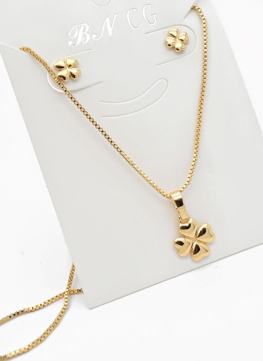 SET DE COLLAR Y DIJE EN RODIO CON MICROCIRCIONES