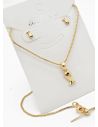 SET DE COLLAR Y DIJE EN RODIO CON MICROCIRCIONES