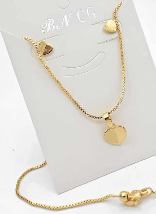 SET DE COLLAR Y DIJE EN RODIO CON MICROCIRCIONES