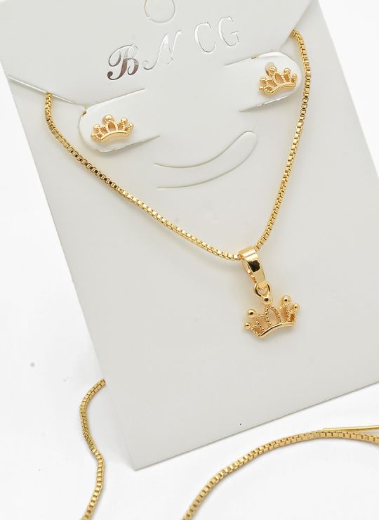 SET DE COLLAR Y DIJE EN RODIO CON MICROCIRCIONES