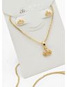 SET DE COLLAR Y DIJE EN RODIO CON MICROCIRCIONES