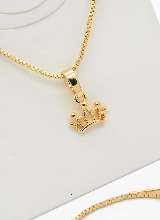 SET DE COLLAR Y DIJE EN RODIO CON MICROCIRCIONES