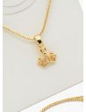 SET DE COLLAR Y DIJE EN RODIO CON MICROCIRCIONES