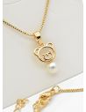 SET DE COLLAR Y DIJE EN RODIO CON MICROCIRCIONES