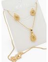 SET DE COLLAR Y DIJE EN RODIO CON MICROCIRCIONES