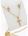 SET DE COLLAR Y DIJE EN RODIO CON MICROCIRCIONES