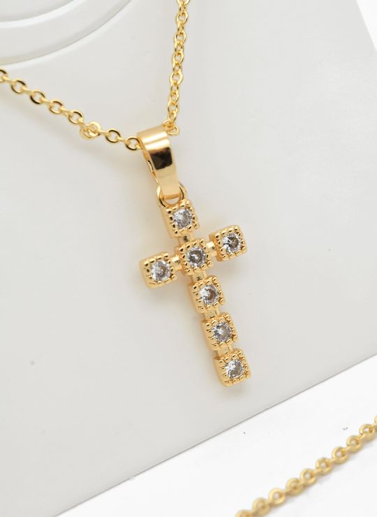 SET DE COLLAR Y DIJE EN RODIO CON MICROCIRCIONES