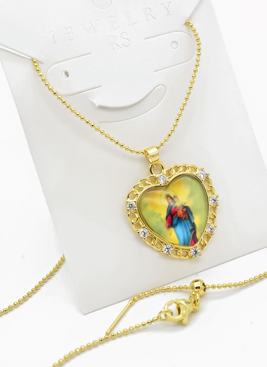 SET DE COLLAR Y DIJE EN RODIO CON MICROCIRCIONES