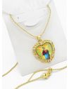 SET DE COLLAR Y DIJE EN RODIO CON MICROCIRCIONES