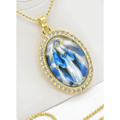 SET DE COLLAR Y DIJE EN RODIO CON MICROCIRCIONES