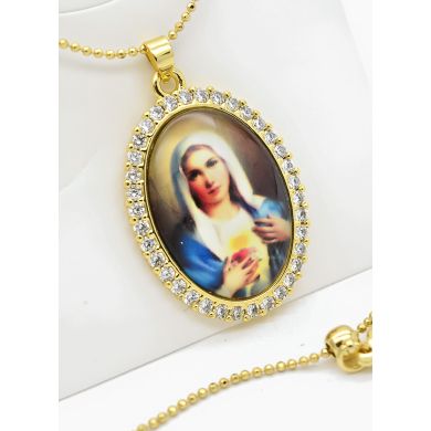 SET DE COLLAR Y DIJE EN RODIO CON MICROCIRCIONES