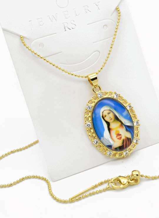 SET DE COLLAR Y DIJE EN RODIO CON MICROCIRCIONES