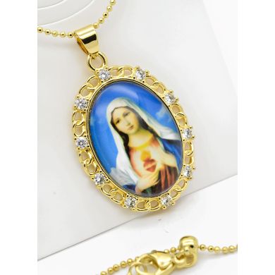 SET DE COLLAR Y DIJE EN RODIO CON MICROCIRCIONES