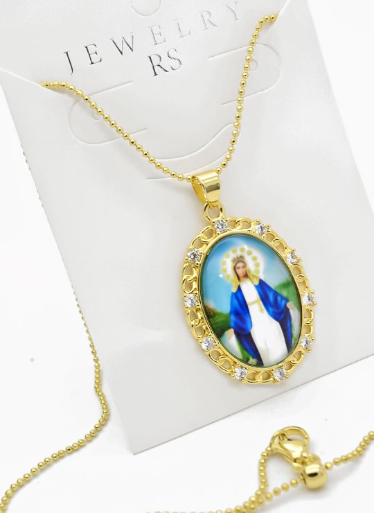 SET DE COLLAR Y DIJE EN RODIO CON MICROCIRCIONES