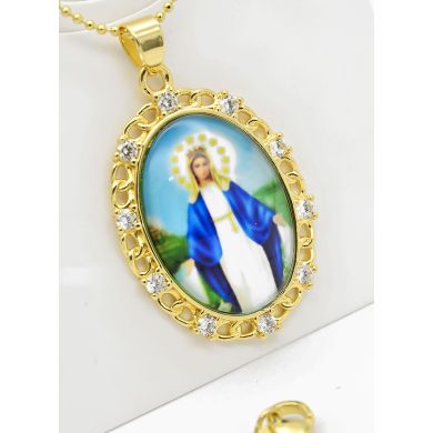 SET DE COLLAR Y DIJE EN RODIO CON MICROCIRCIONES