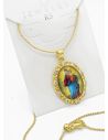 SET DE COLLAR Y DIJE EN RODIO CON MICROCIRCIONES